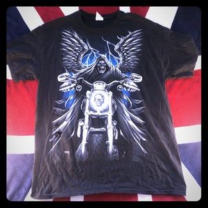 Vintage Grim Reaper Biker T-shirt